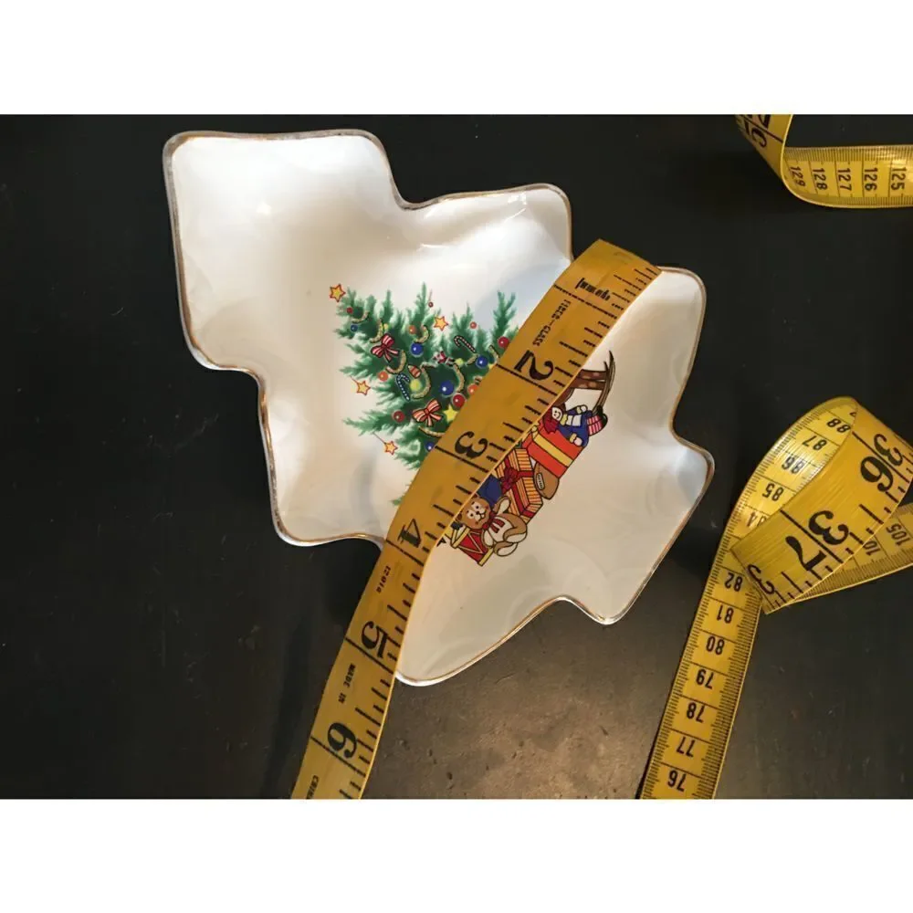 Vintage Nut/Candy/Trinket Dishes Christmas Tree & Stocking